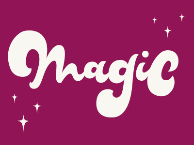 Magic design graphic design hand lettering illustration lettering magic retro type typography vector