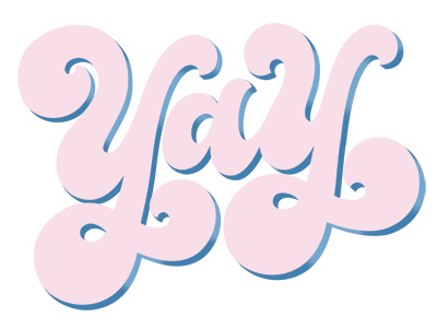 Yay custom friday hand lettering lettering type typography vector yay