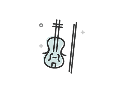 Violin custom gif icon vector