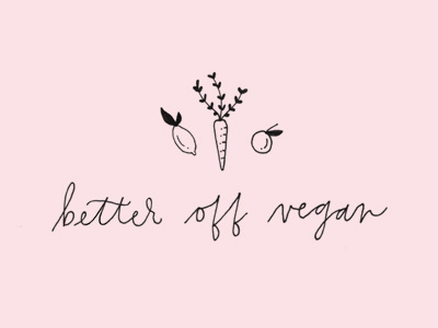 Better Off Vegan branding custom design hand-lettering illustration logo type vegan