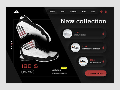 Adidas Landing Page concept design ui ux