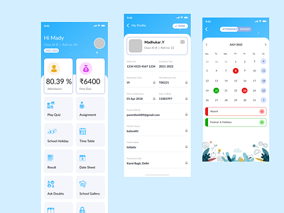 School checkout dashboard design illustration landing page mobile ui school ui ui design ux