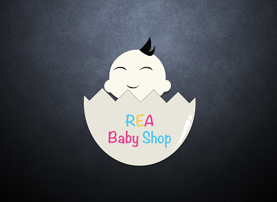 REA Baby Shop Logo design graphic design illustration logo