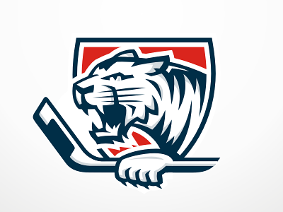 White Tigers club emblem hockey shield sports tiger wild