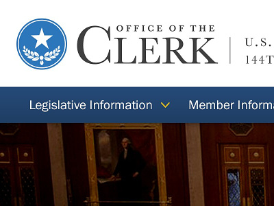 Office of the Clerk Homepage Design government website