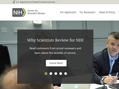 NIH CSR Responsive Web Design design responsive web