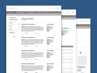 Office of the Clerk Wireframes wireframes