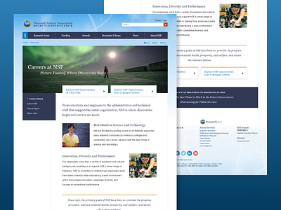 Careers Homepage for the National Science Foundation