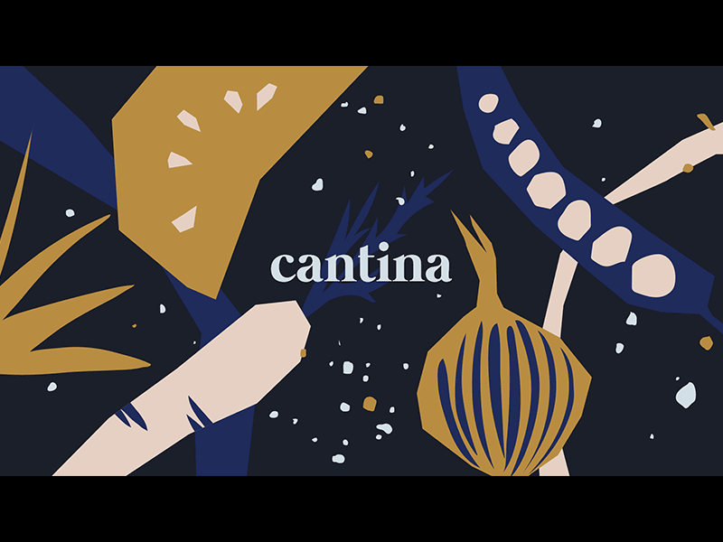 cantina animation 2d animation ae after effects animation gif illustration logo loop motion motion design typography