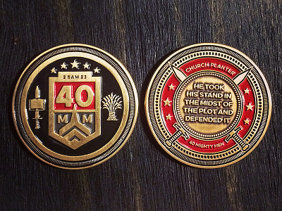 40mm Coins branding coins logos