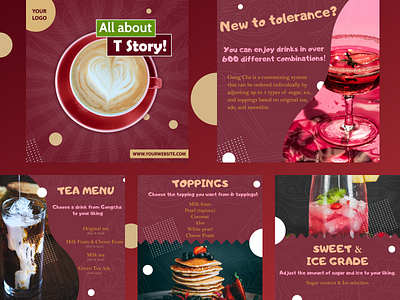 It's all about Tea Story! branding coffee cooldrinks design graphic design tea teamenu