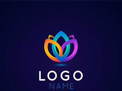 gradient-logo-template-with-abstract-shape 3d animation app branding design graphic design illustration logo motion graphics ui vector