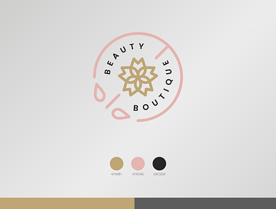 Beauty Boutique Logo brand identity branding graphic design illustration logo logo design