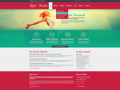 Ligia's Website clean colorful layout menu nutrition nutritionist ui ux web web design website wolsdesign