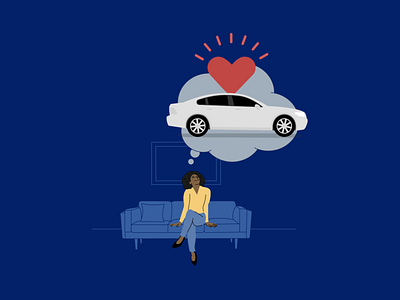 Dream On car graphic design heart illustration spotillustration