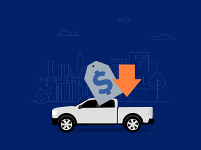 Price Drops autotrader illustration mobile app