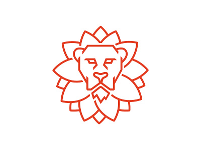Lotus & Lion flower lion logo lotus technology
