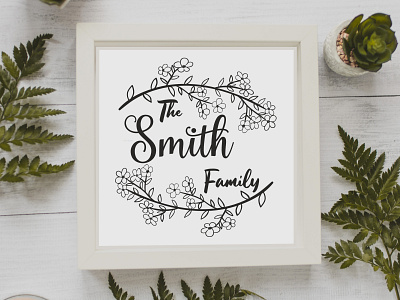 Family name monogram family name monogram graphic design