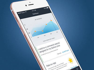 Dashboard Concept - iOS graph ios mobile sketch ui ux vector