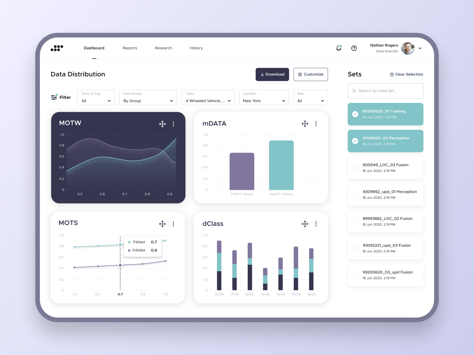 Data Science Application by Victoria Verner for Windmill on Dribbble