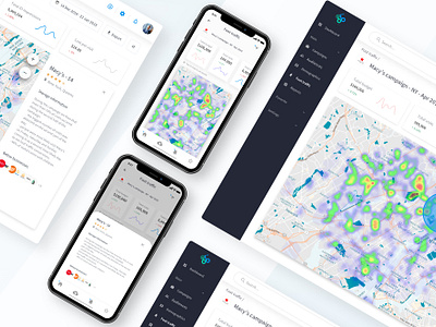 Foot Traffic Map for Advertising App by Victoria Verner for Windmill on ...