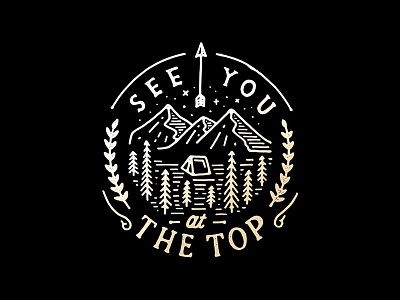 See You At The Top adventure handlettering handtype lettering typography vintage wilderness