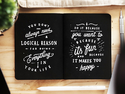 Do what makes you happy fellas! design handlettering lettering retro typography vintage