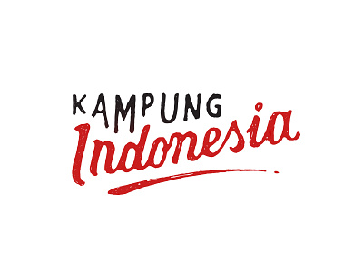 Kampung Indonesia Logo adventure branding design graphic handlettering handtype lettering logo typography vintage wilderness
