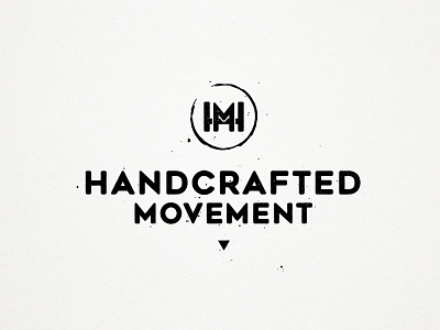 Handcrafted movement Logo design designer freelance handcrafted logo rough vintage