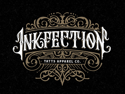 Inkfection. apparel design graphicdesign handlettering lettering letters tattoo type typedesign typography victorianlogo vintage logo