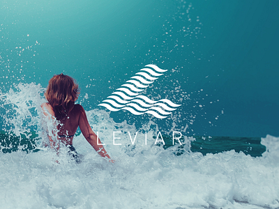 Leviar beauty branding hydration logo natural ocean skincare splash water waves