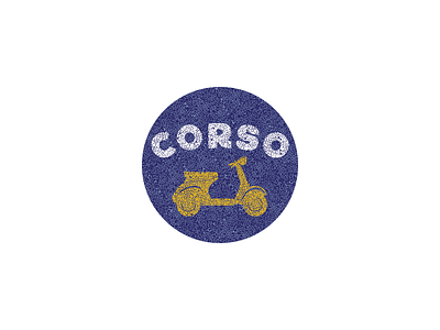 Corso bar branding food and drink italian logo nightlife scooter texture tile vespa