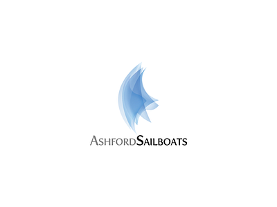 Ashford Sailboats blue boats branding design logo outdoors sailing vector waves