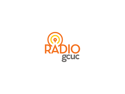 GCUC Radio branding communication coworking design logo orange podcast radio tower