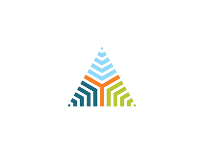 YNDR. adventure branding logo mountains outdoor pyramid triangle