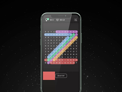 Elimination Mode - Word Search Challenges android animation app crossplatform design development elimination ios mobile timer ui ux