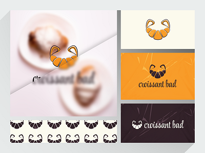 Croissant bad branding design graphic design illustration logo typography vector