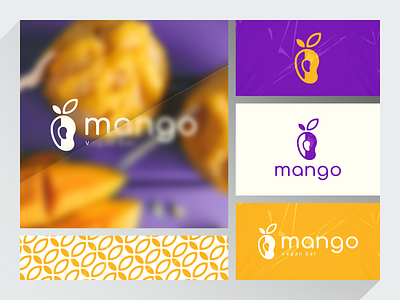 Mango vegan bar branding design graphic design illustration logo typography vector