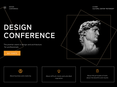 Web design for the conference website design typography ui ux vector