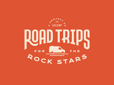 Road Trips for the Rock Stars - Branding logo monogram travel type van wordmark
