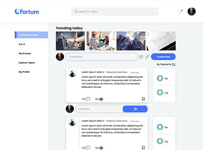 Forum page app branding design forum page graphic design illustration logo typography ui ux vector