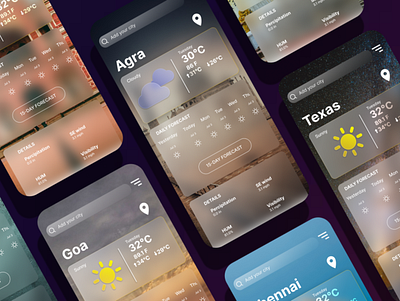 IOS Weather App Redesign app app ui branding design graphic design illustration logo redesign typography ui ux vector weather