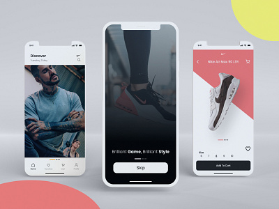 Nike App UI Design app branding design graphic design illustration logo typography ui ux vector