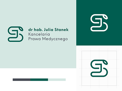 Medical Law Office Julia Stanek branding js law logo logotype medical snake