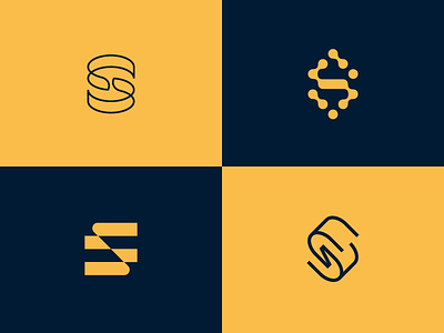 Different faces of the letter "S" branding design icon lettering logo logotype sign vector