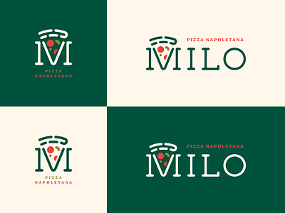 Milo Pizza Napoletana branding fancy food italian logo logodesign napoli pizza sign slice