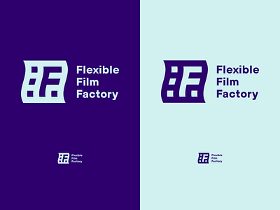 Flexible Film Factory logo design branding film icon logo logotype movie production sign