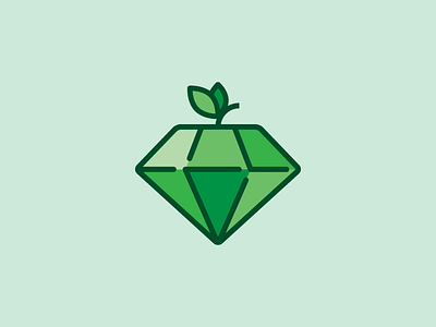 Green Diamond diamond green logo vegetables