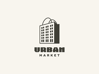 Urban Market building city market paper bag shopping bag urban