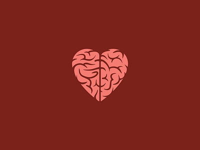 Brainheart brain heart icon sign